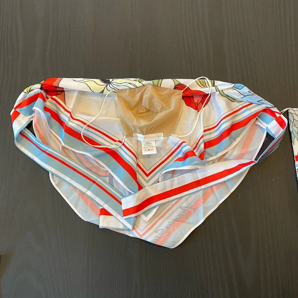 Argemiro Sierra Floral Print Face Mask Silky Bandana New
